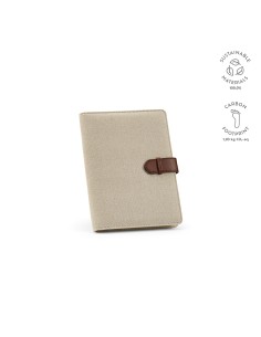 Cartella A5 Eliot in rCotton. 64 fogli FSC e chiusura rPU