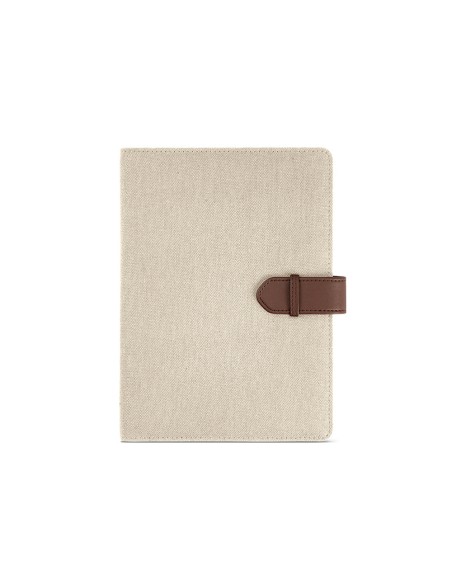 Cartella A5 Eliot in rCotton. 64 fogli FSC e chiusura rPU