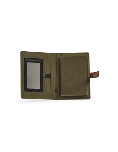 Cartella A5 Eliot in rCotton. 64 fogli FSC e chiusura rPU