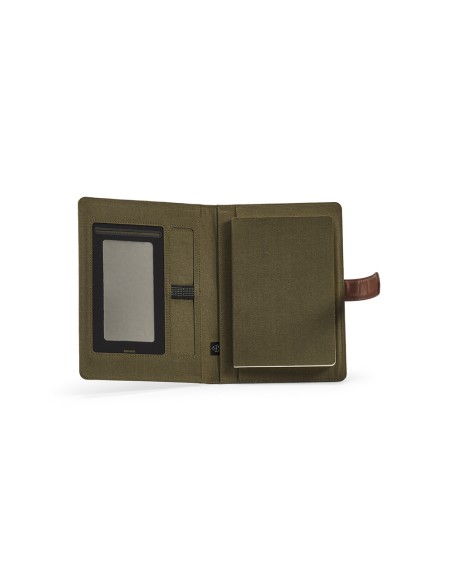 Cartella A5 Eliot in rCotton. 64 fogli FSC e chiusura rPU