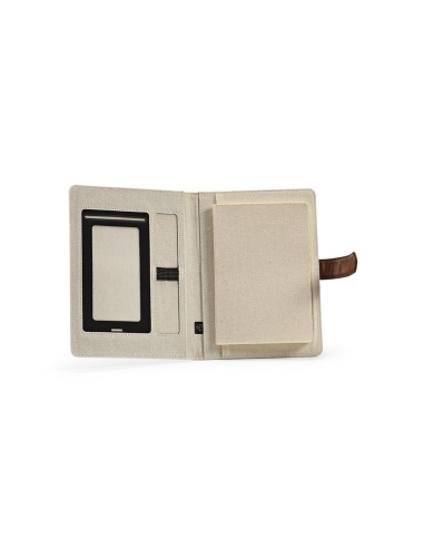 Cartella A5 Eliot in rCotton. 64 fogli FSC e chiusura rPU