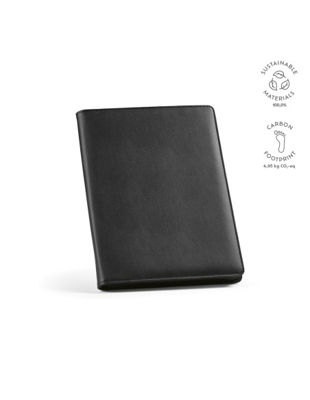 Cartella A4 Orwell in rPU. 64 fogli FSC e chiusura con zip