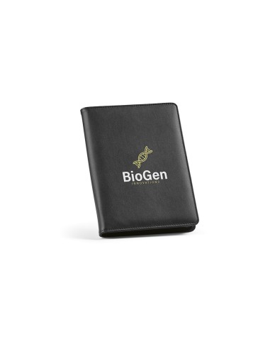 Cartella A5 Orwell in rPU. 64 fogli FSC e chiusura con zip