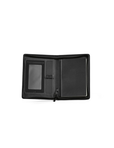 Cartella A5 Orwell in rPU. 64 fogli FSC e chiusura con zip