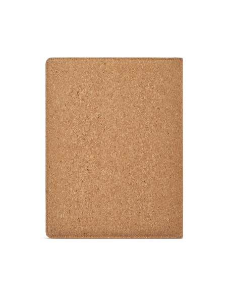 Cartella A4 Kafka in sughero. 64 fogli FSC e elastico