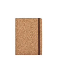 Cartella A5 Kafka in sughero. 64 fogli FSC e elastico