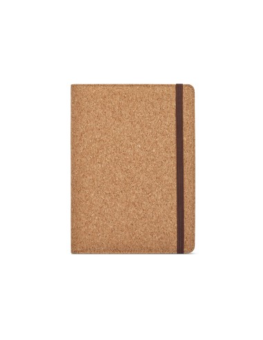 Cartella A5 Kafka in sughero. 64 fogli FSC e elastico