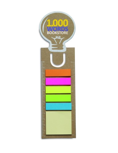 Segnalibro con riga e adesivi