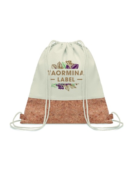 Sacca con dettagli in sughero