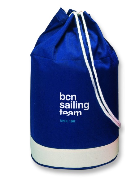 Sacca navy bicolore. In cotone