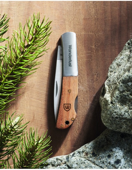 Coltello pieghevole in acacia