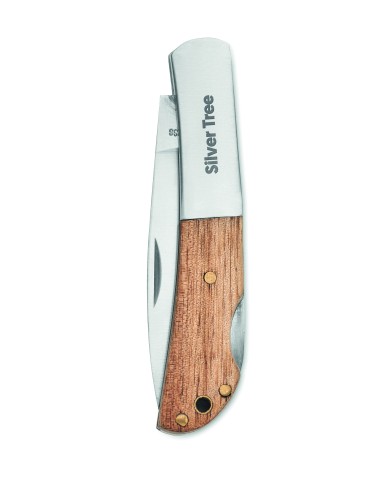 Coltello pieghevole in acacia