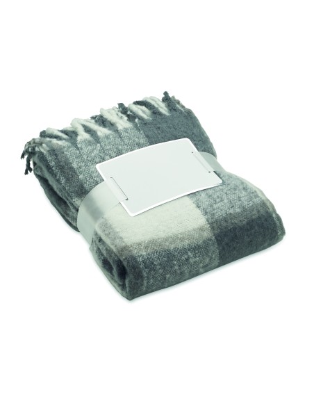 Coperta in mohair a scacchi