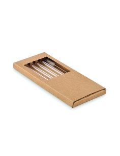 Set di 4 cannucce di vetro riutili