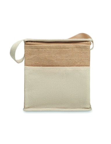 Borsa termica in iuta e tela 3L