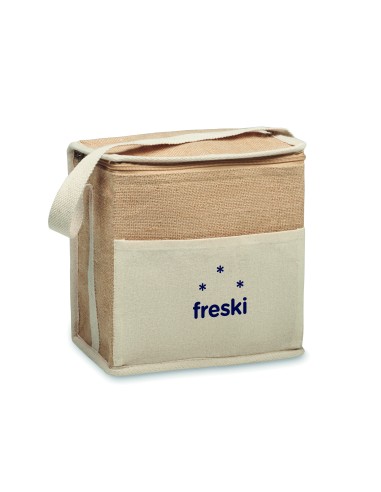 Borsa termica in iuta e tela 3L