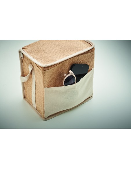 Borsa termica in iuta e tela 3L