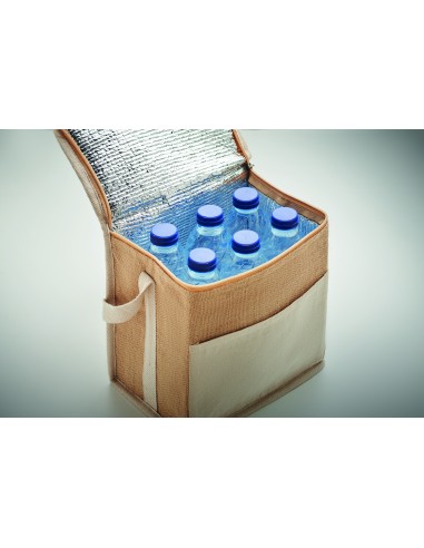 Borsa termica in iuta e tela 3L