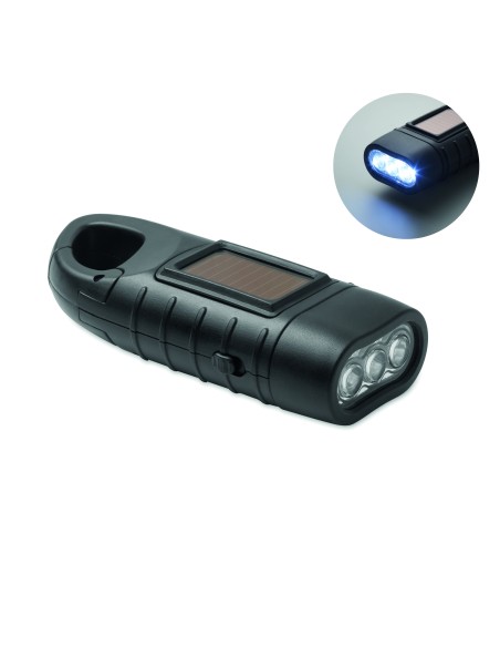 Torcia solare con manovella a d
