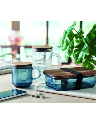 Tazza in vetro a coste da 300 m