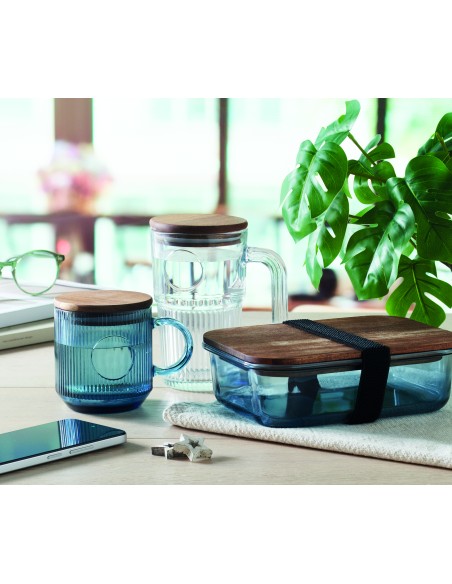 Tazza in vetro a coste da 300 ml