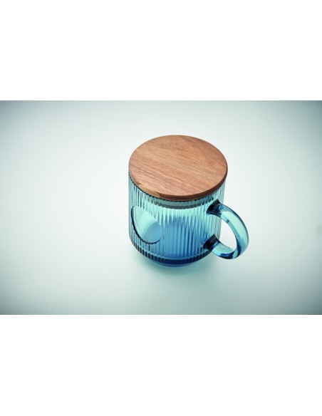 Tazza in vetro a coste da 300 ml