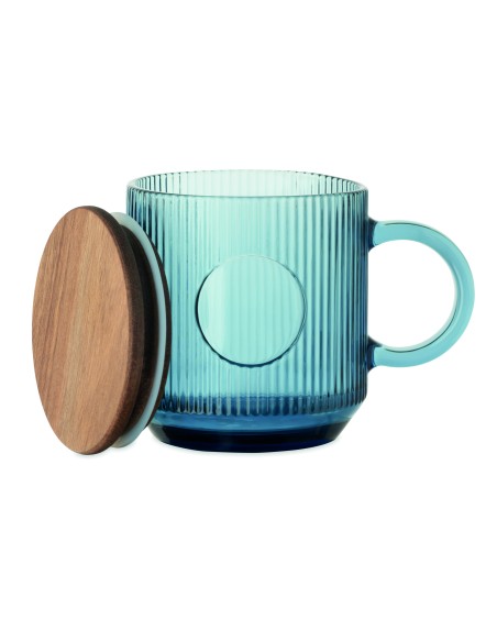 Tazza in vetro a coste da 300 m