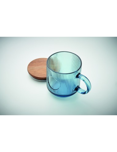 Tazza in vetro a coste da 300 m