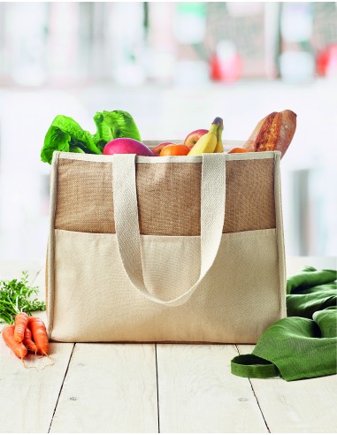 Shopper in tela e juta