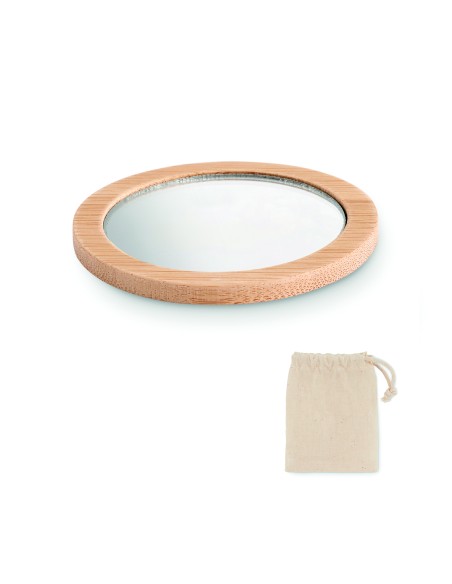 Specchio da trucco in bamboo