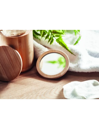 Specchio da trucco in bamboo