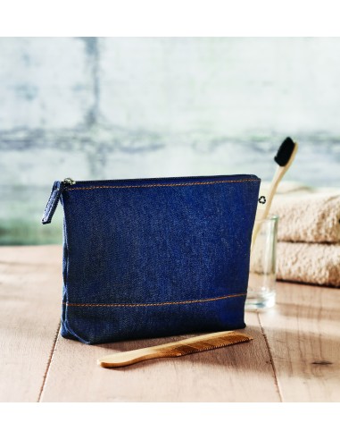 Trousse in denim riciclato