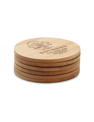 Set di 6 sottobicchieri di bamb