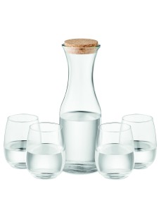 Set bicchieri e caraffa in vetr