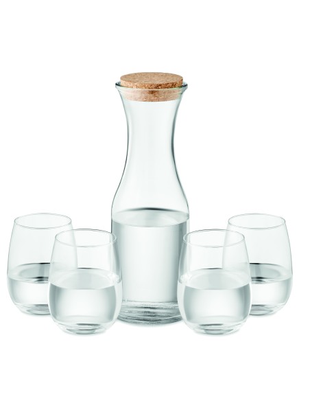 Set bicchieri e caraffa in vetr