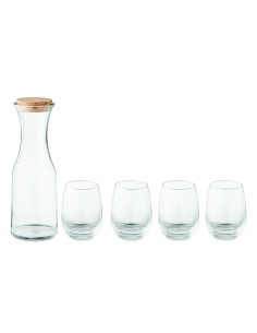 Set bicchieri e caraffa in vetr