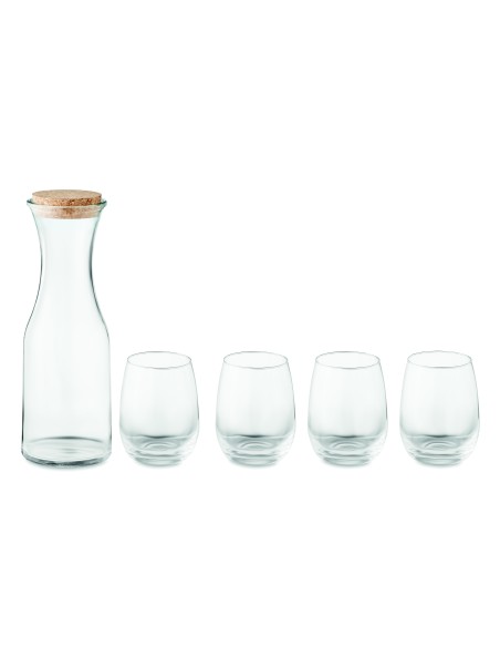 Set bicchieri e caraffa in vetro