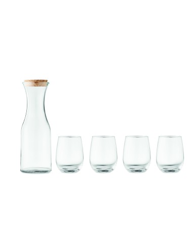 Set bicchieri e caraffa in vetr