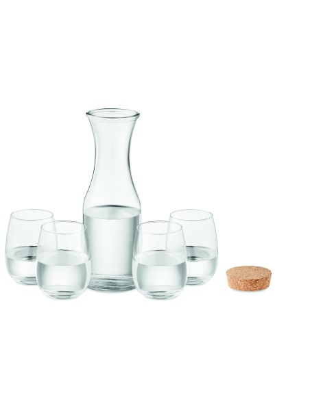 Set bicchieri e caraffa in vetr