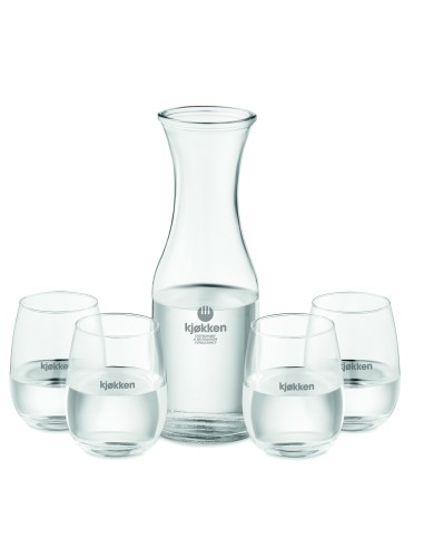 Set bicchieri e caraffa in vetro