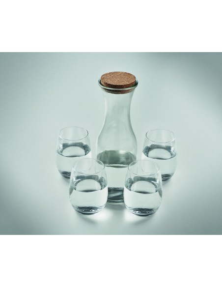Set bicchieri e caraffa in vetro