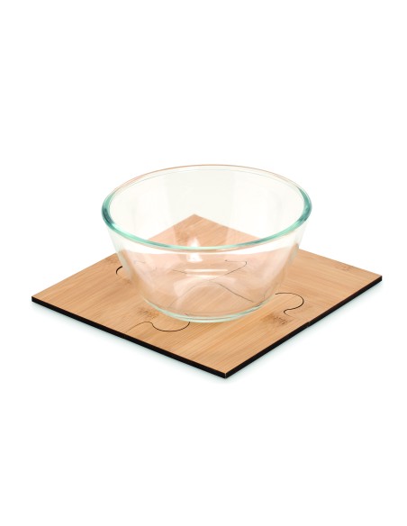 Set di 4 sottobicchieri puzzle