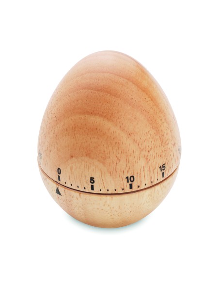 Timer a forma di uovo in legno