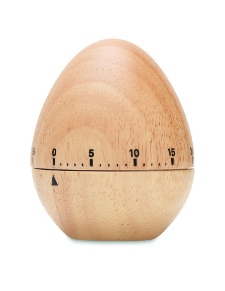 Timer a forma di uovo in legno