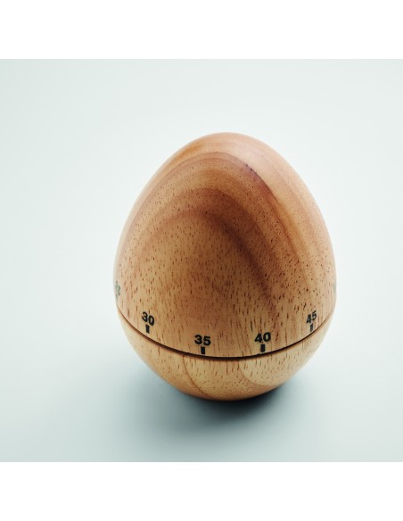 Timer a forma di uovo in legno