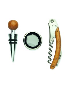 Set vino con scatola in bambu