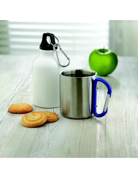 Tazza in metallo c/moschettone