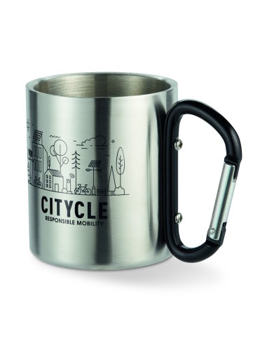 Tazza in metallo c/moschettone