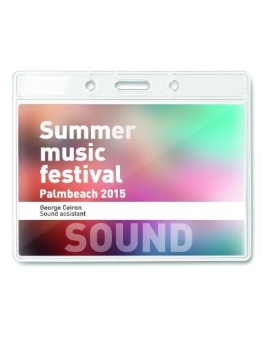 Porta badge trasparente 10x8cm