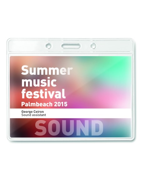 Porta badge trasparente 10x8cm